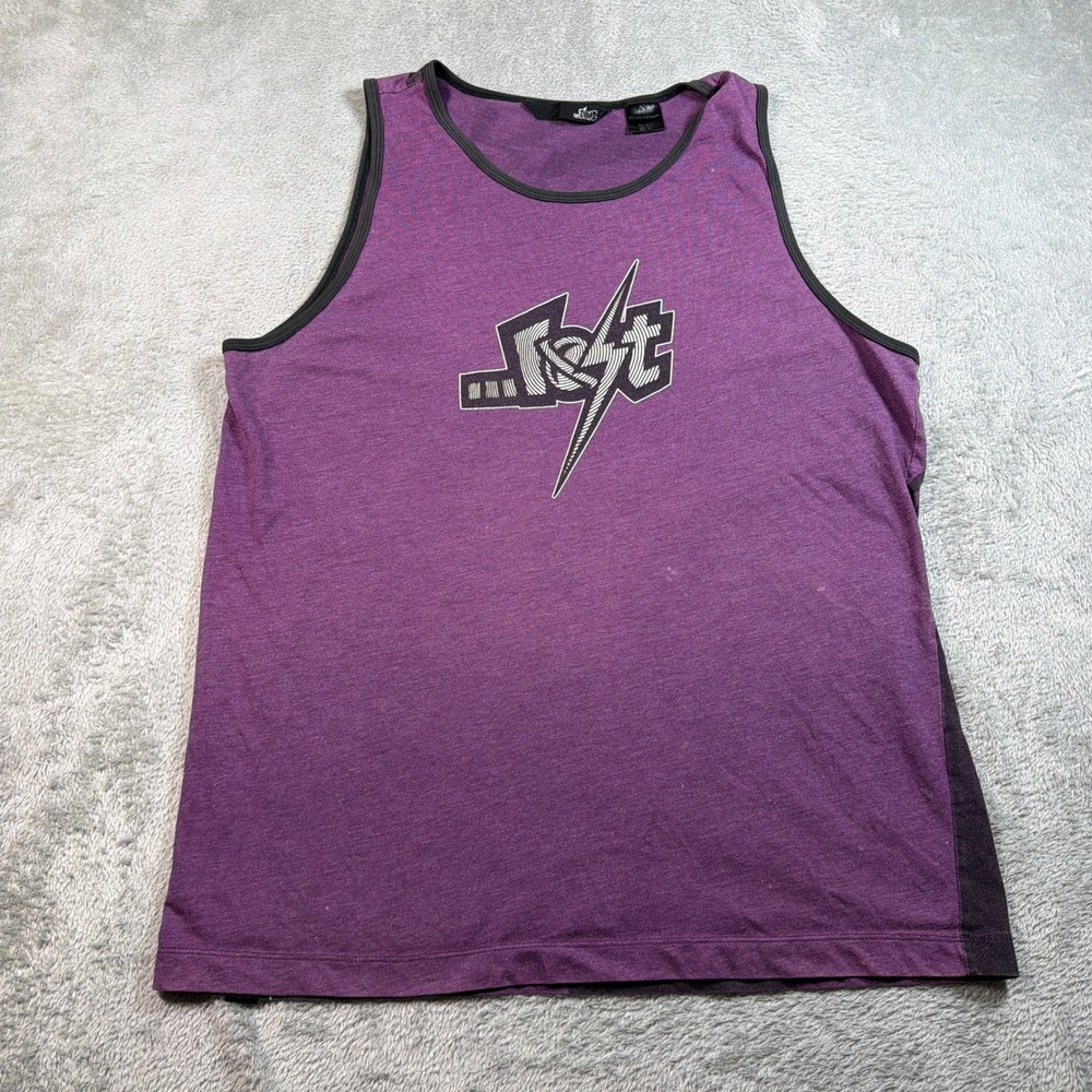 Vintage Lost Enterprises Tank Top Mens XL Purple Graphic Y2K Surf Skate